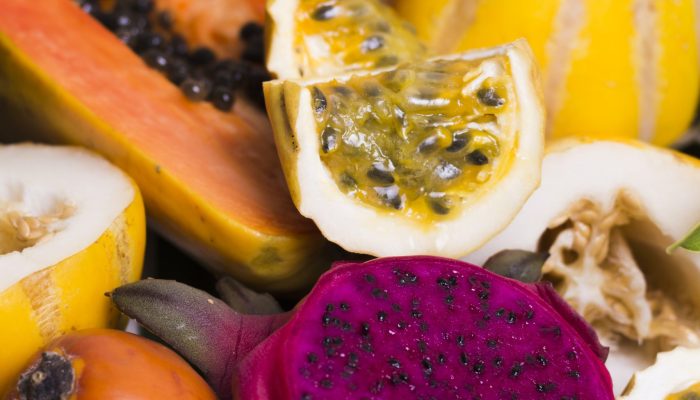 close-up-selection-tasty-exotic-fruits