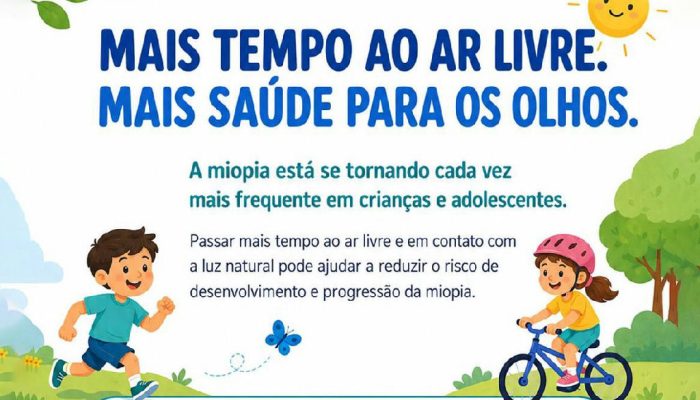 Especialistas alertam para o crescimento da miopia infantil e recomendam luz natural