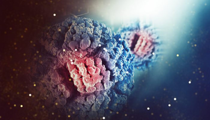 3D render of a medical background with abstract virus cell