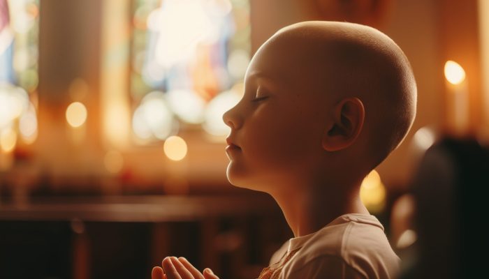photograph of a bald boy pray in church, blur kids background, first holy communion, cinematic aesthetic, bright --ar 16:9 --v 6 Job ID: 0019a0b7-7a32-4fed-a5e0-6f71fe00ae64
