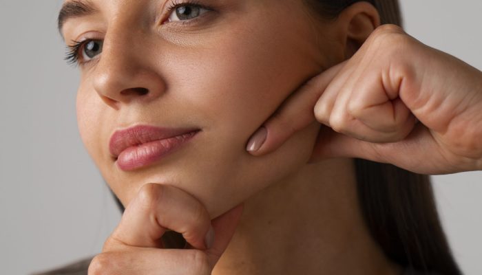 mulher-de-vista-lateral-praticando-ioga-facial