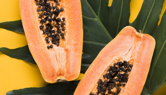 top-view-fresh-papaya-ready-be-served