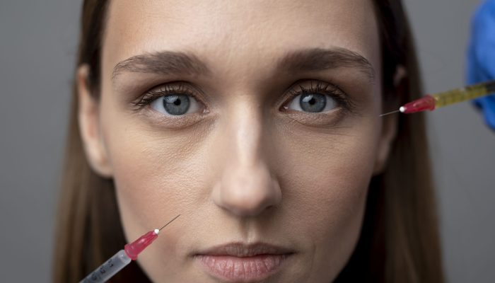 vista-frontal-linda-mulher-recebendo-injecoes-de-prp